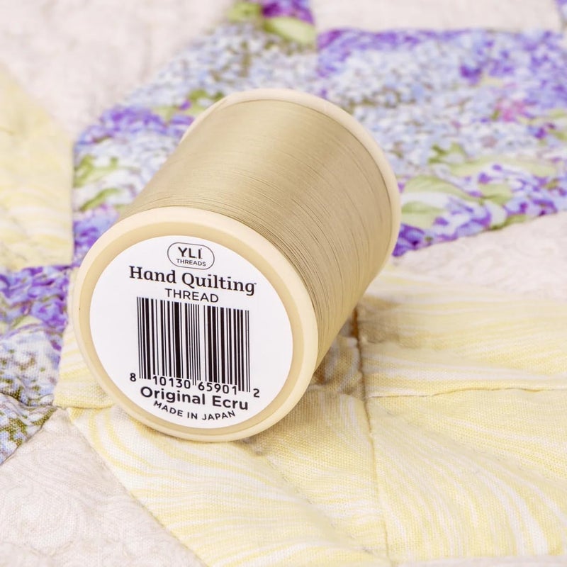 YLI Threads YLI Hand Quilting Thread - 100% Egyptian Cotton, Glazed, Strong & Tangle-Free, 500 yd. Spool - Original Ecru - Image 2